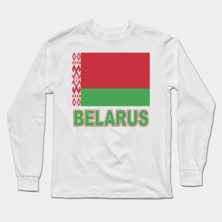 The Pride of Belarus - National Flag Design Long Sleeve T-Shirt